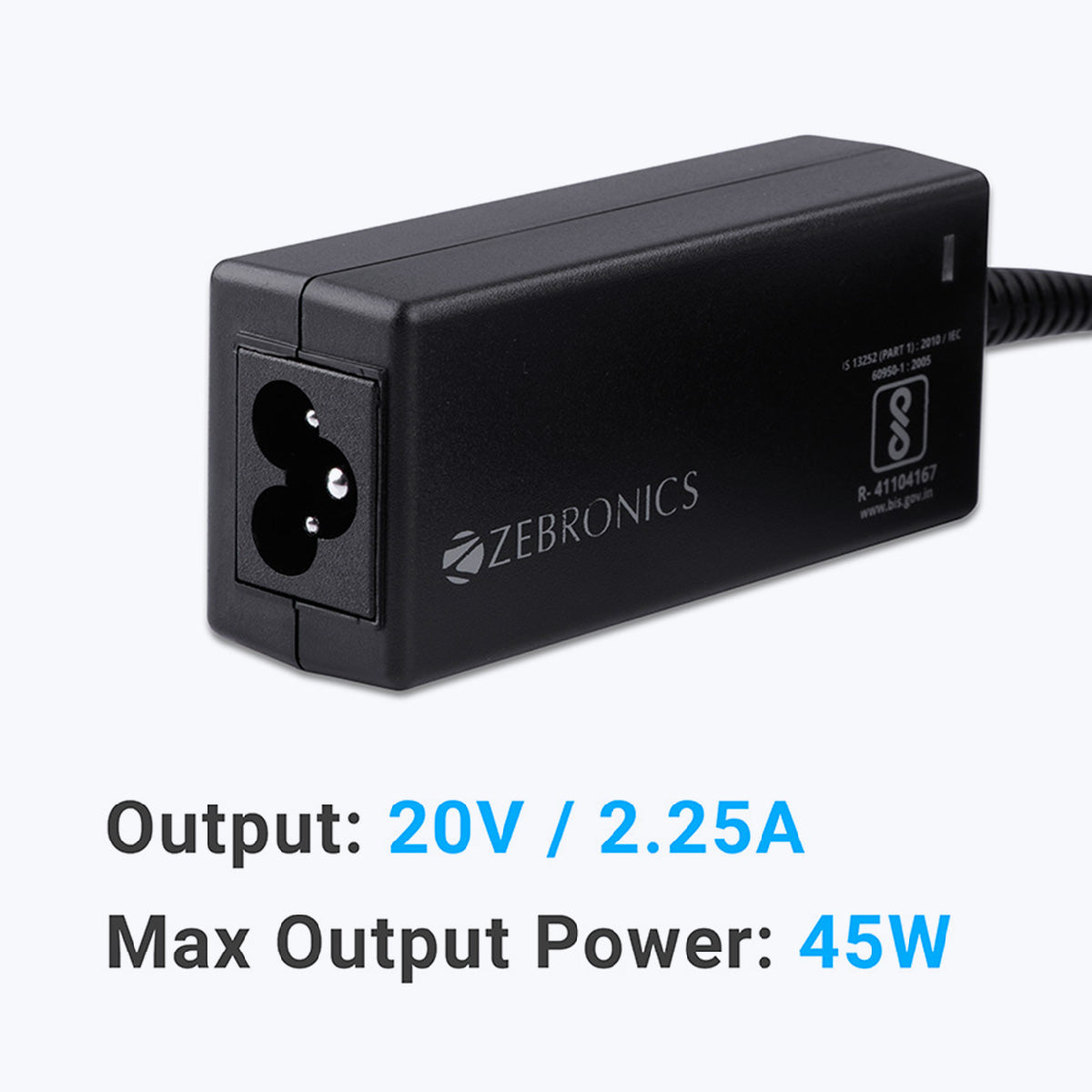 Zeb-LA401720045L - Laptop AC adapter - Zebronics