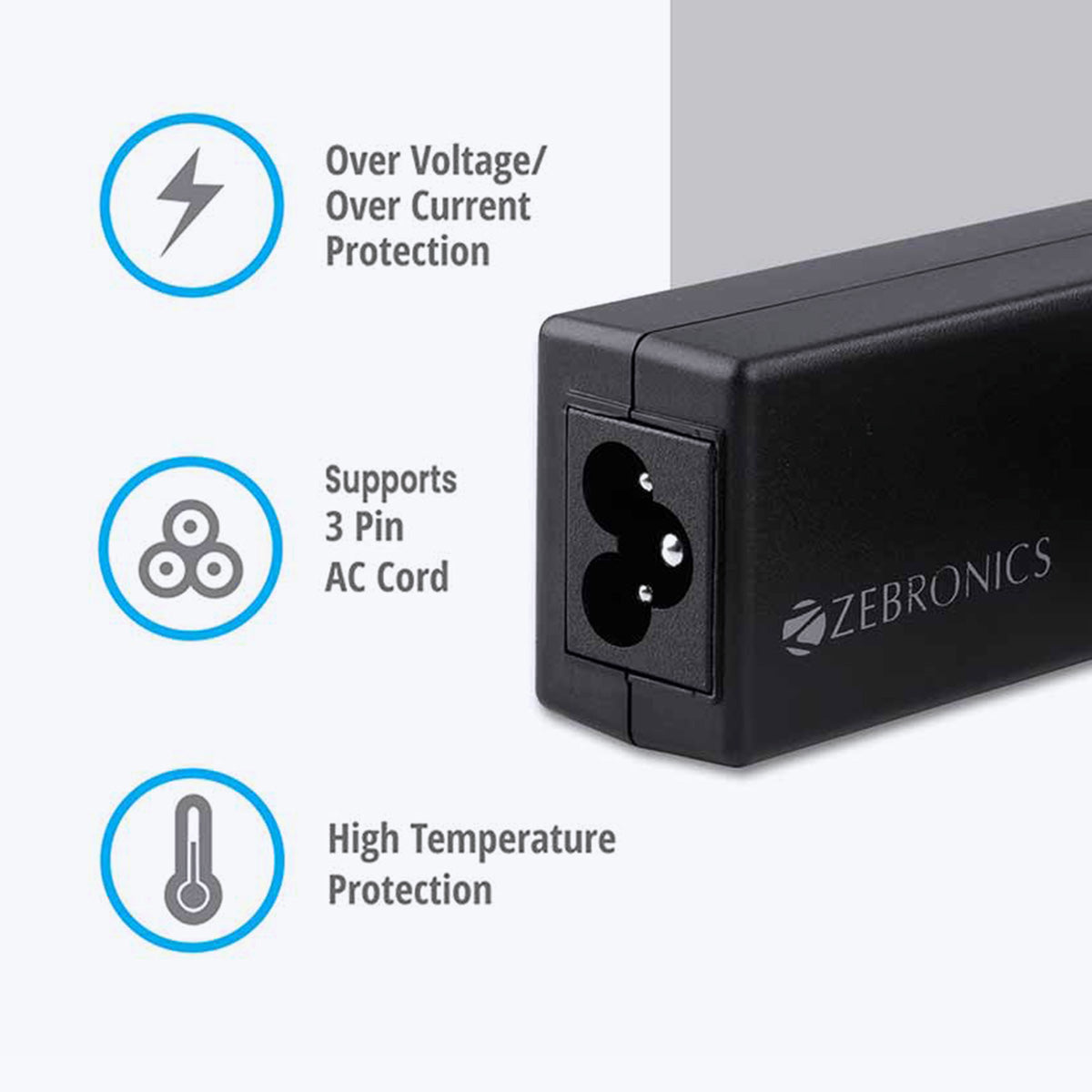 Zeb-LA481718565H - Laptop AC adapter - Zebronics