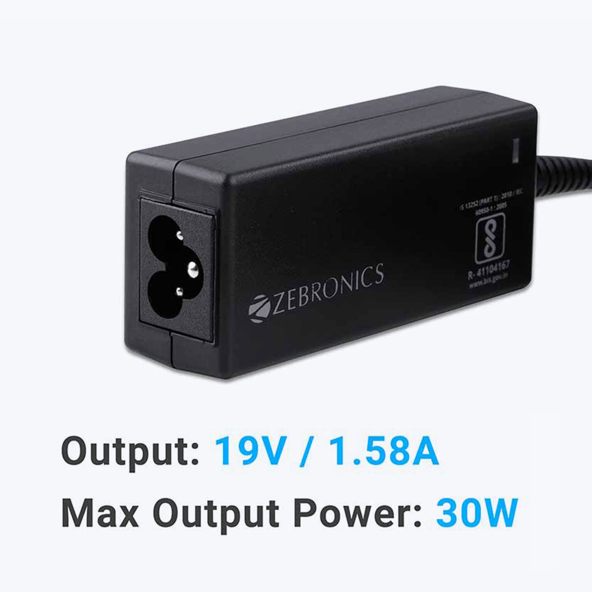 Zeb-LA551719030AC - Laptop AC adapter - Zebronics
