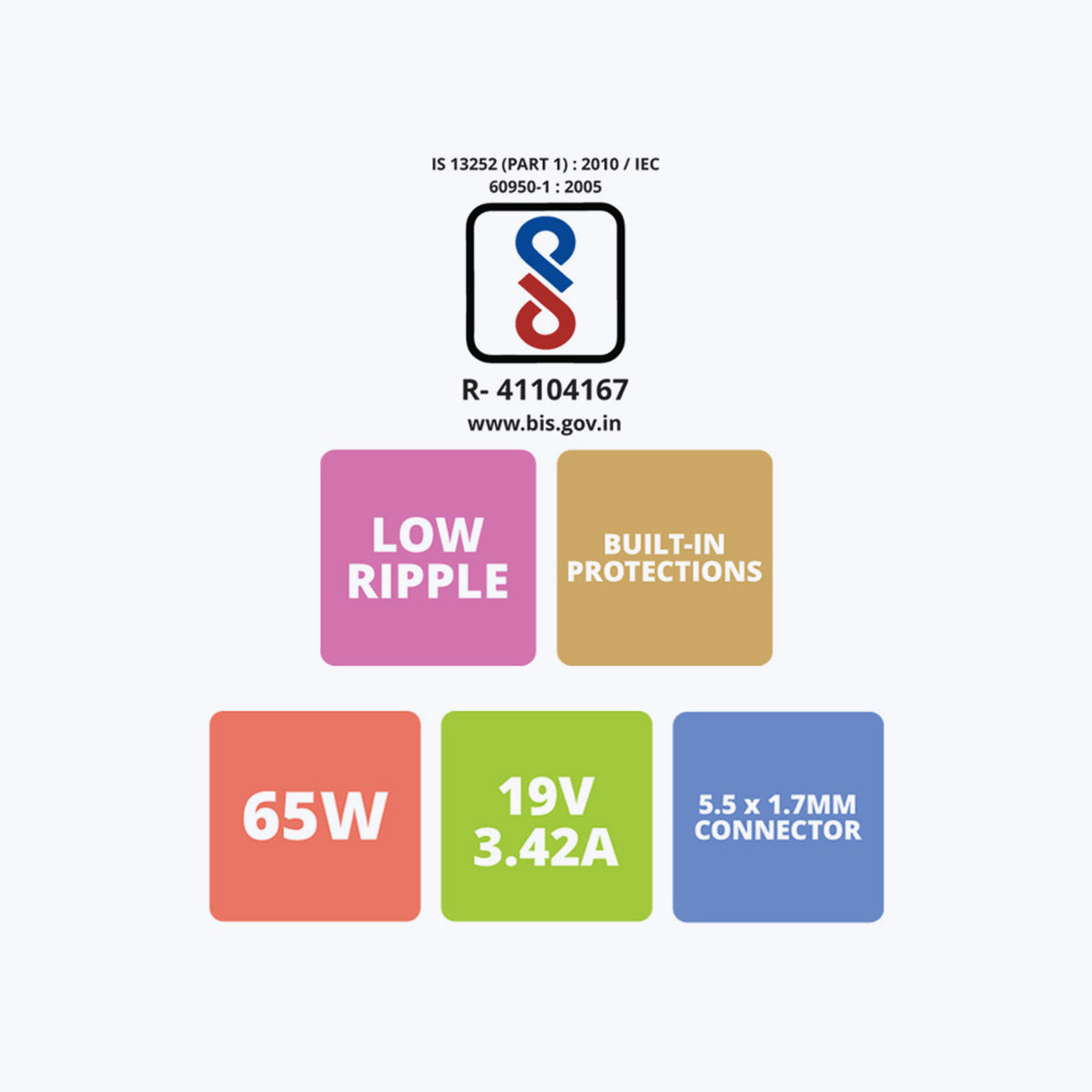 Zeb-LA551719065AC - Laptop AC adapter - Zebronics