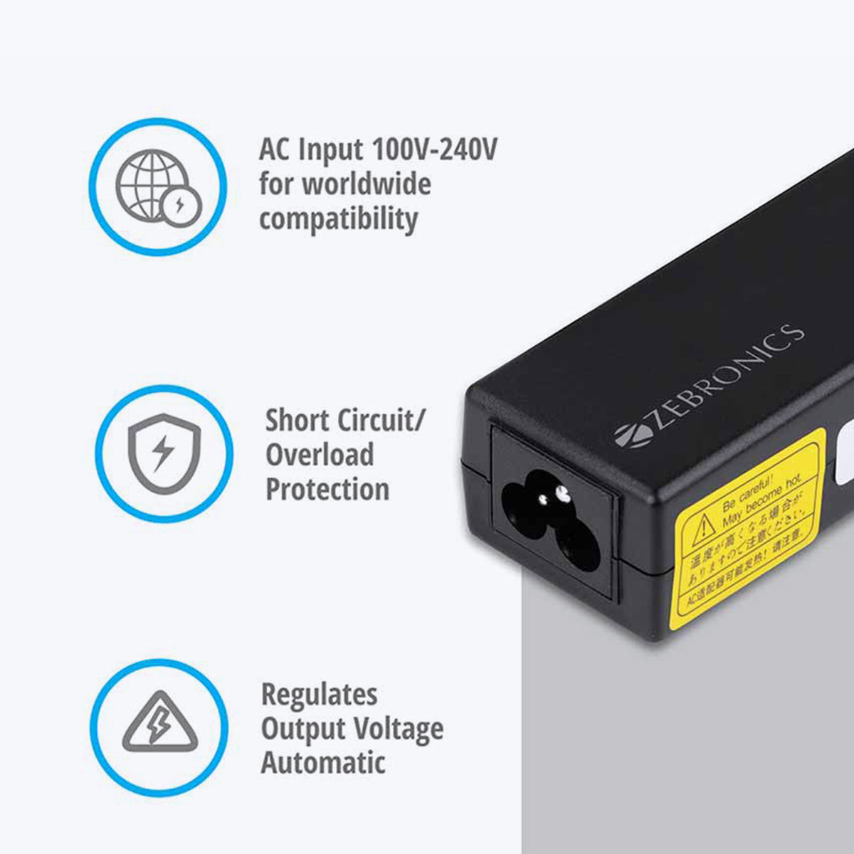 Zeb-LA552519065T - Laptop AC adapter - Zebronics