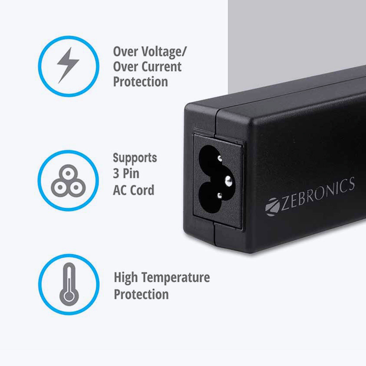 Zeb-LA552519065T - Laptop AC adapter - Zebronics