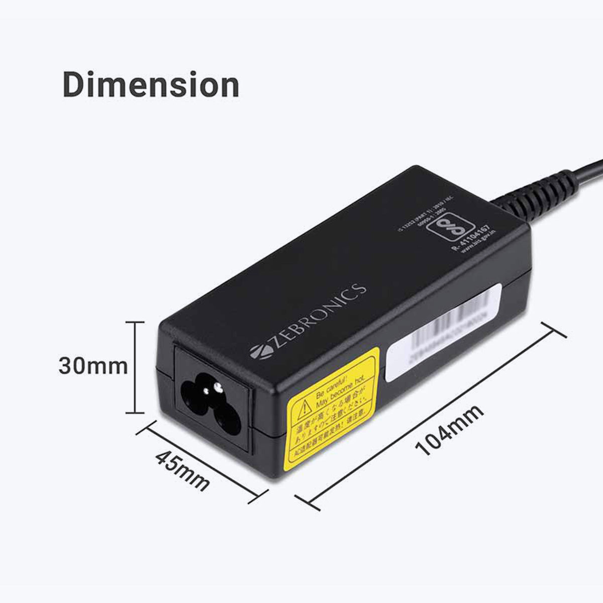 Zeb-LA552520065L - Laptop AC adapter -Zebronics