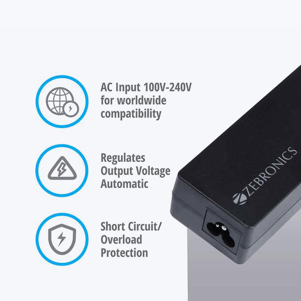 Zeb-LA745019090H - Laptop AC adapter - Zebronics