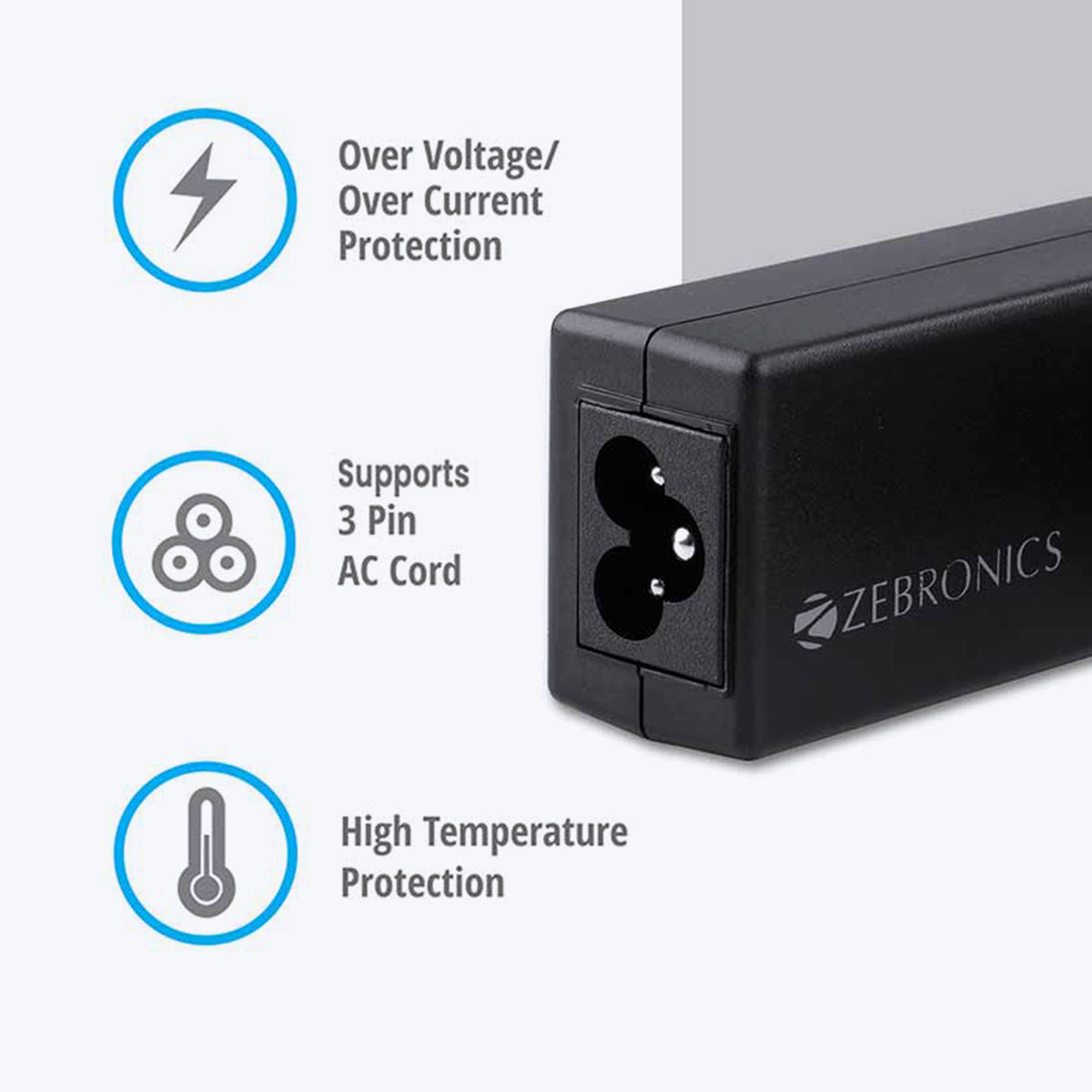 Zeb-LA745019090H - Laptop AC adapter - Zebronics