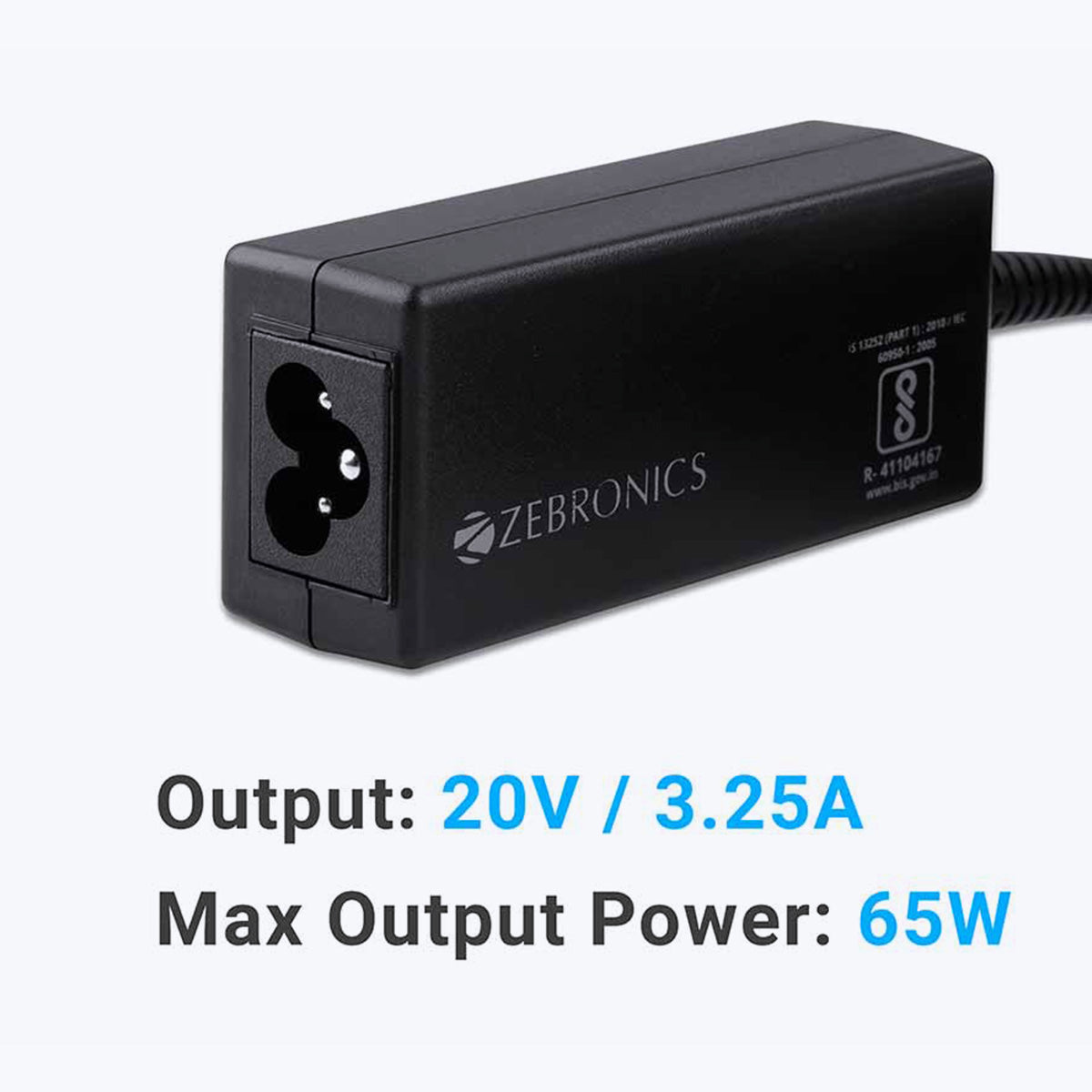 Zeb-LA795520065L - Laptop AC adapter - Zebronics
