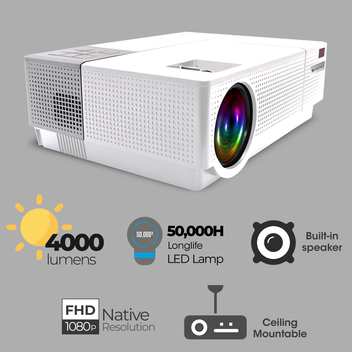 ZEB-LP4000FHD - LED Projector - Zebronics