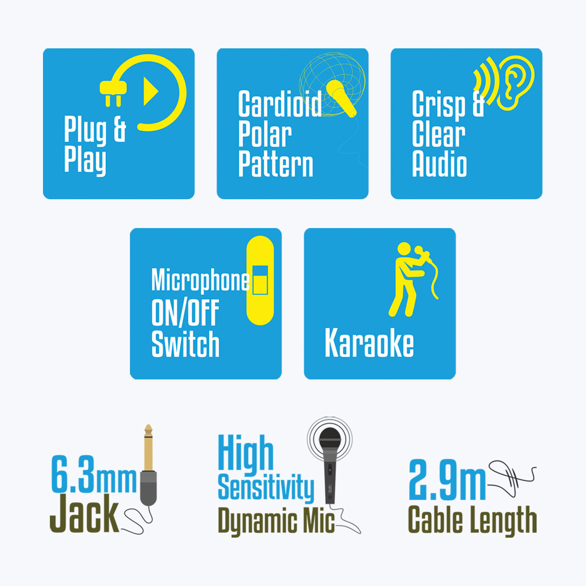 ZEB-MP100 - 6.3mm wired microphone - Zebronics