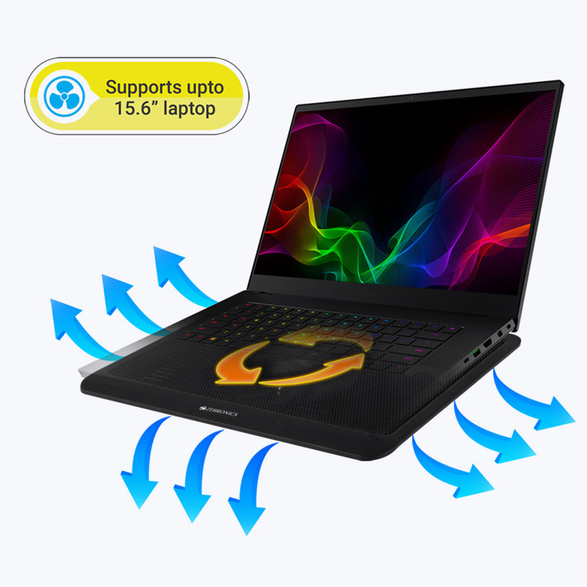 Zeb-NC1200 - Laptop cooling pad- Zebronics