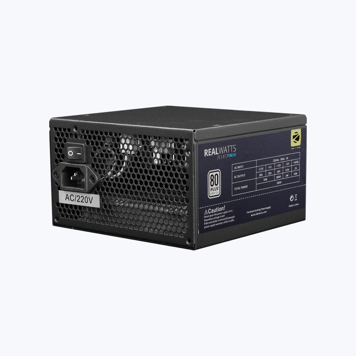 ZEB-PGP500W (80 Plus) - Premium Power Supply - Zebronics