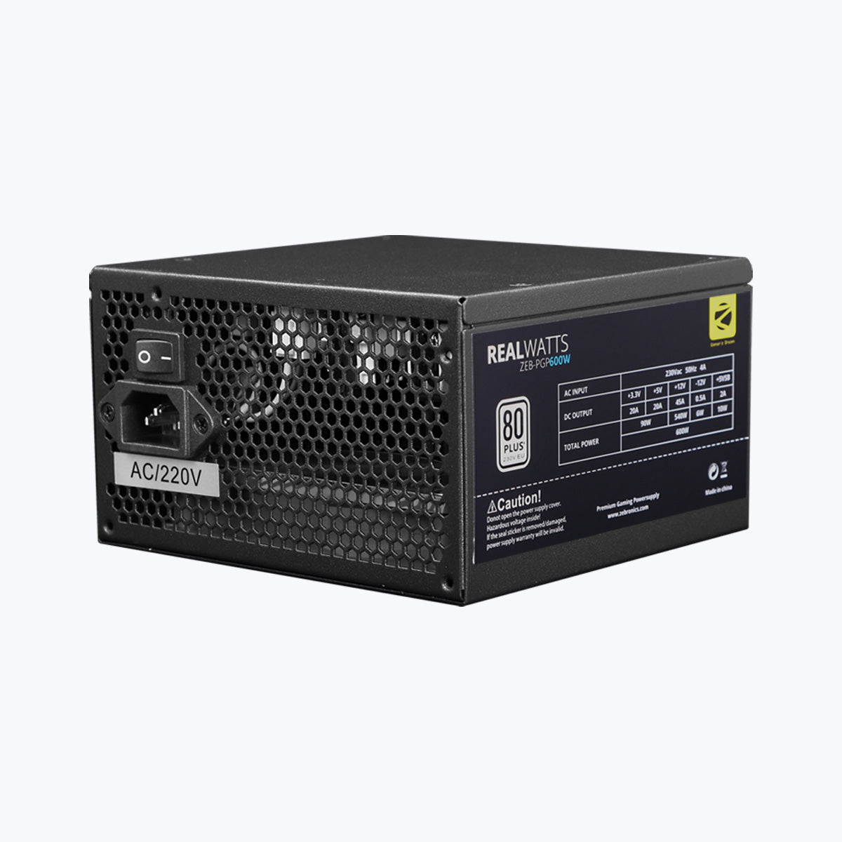 ZEB-PGP600W (80 Plus) - Premium Power Supply - Zebronics