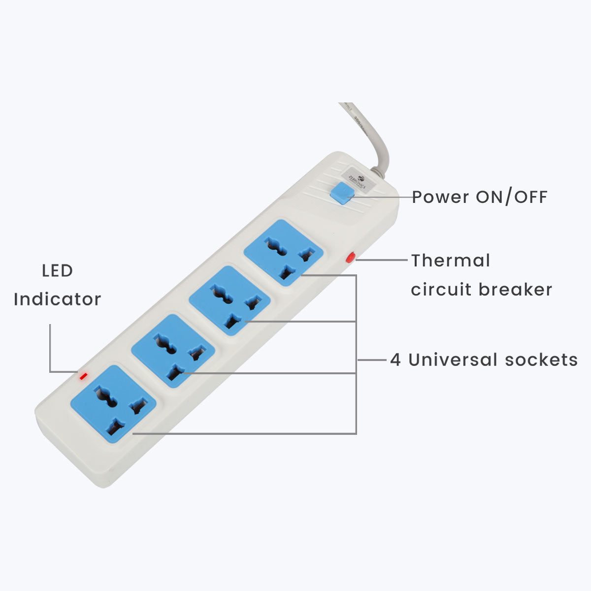 ZEB PS4301 - Power \Extension Strip - Zebronics