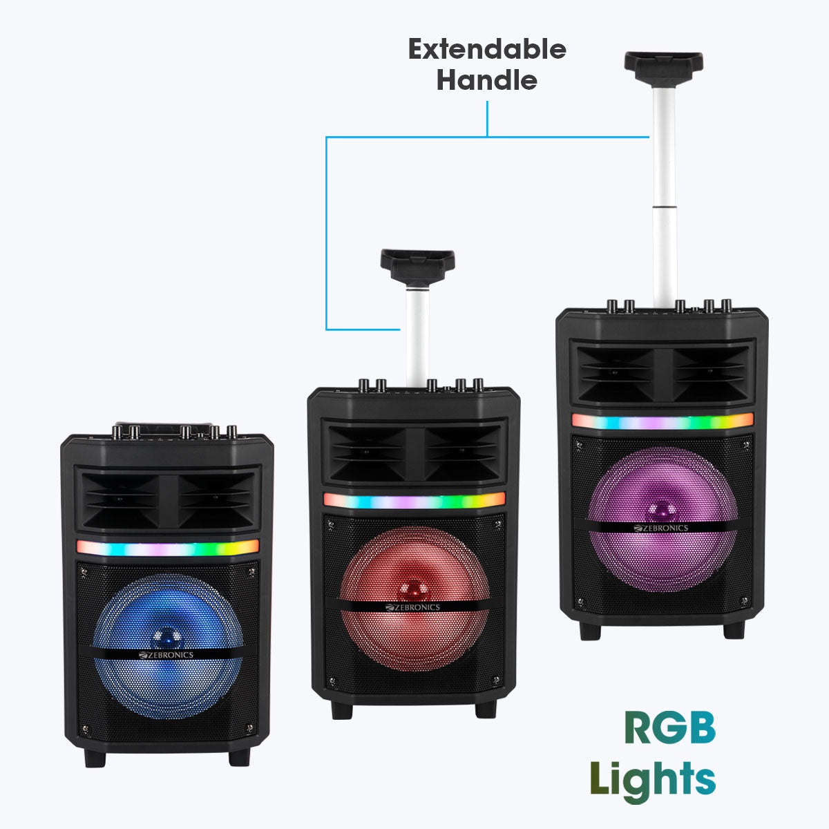 Zeb-Thump 200 - Portable trolley speaker - Zebronics