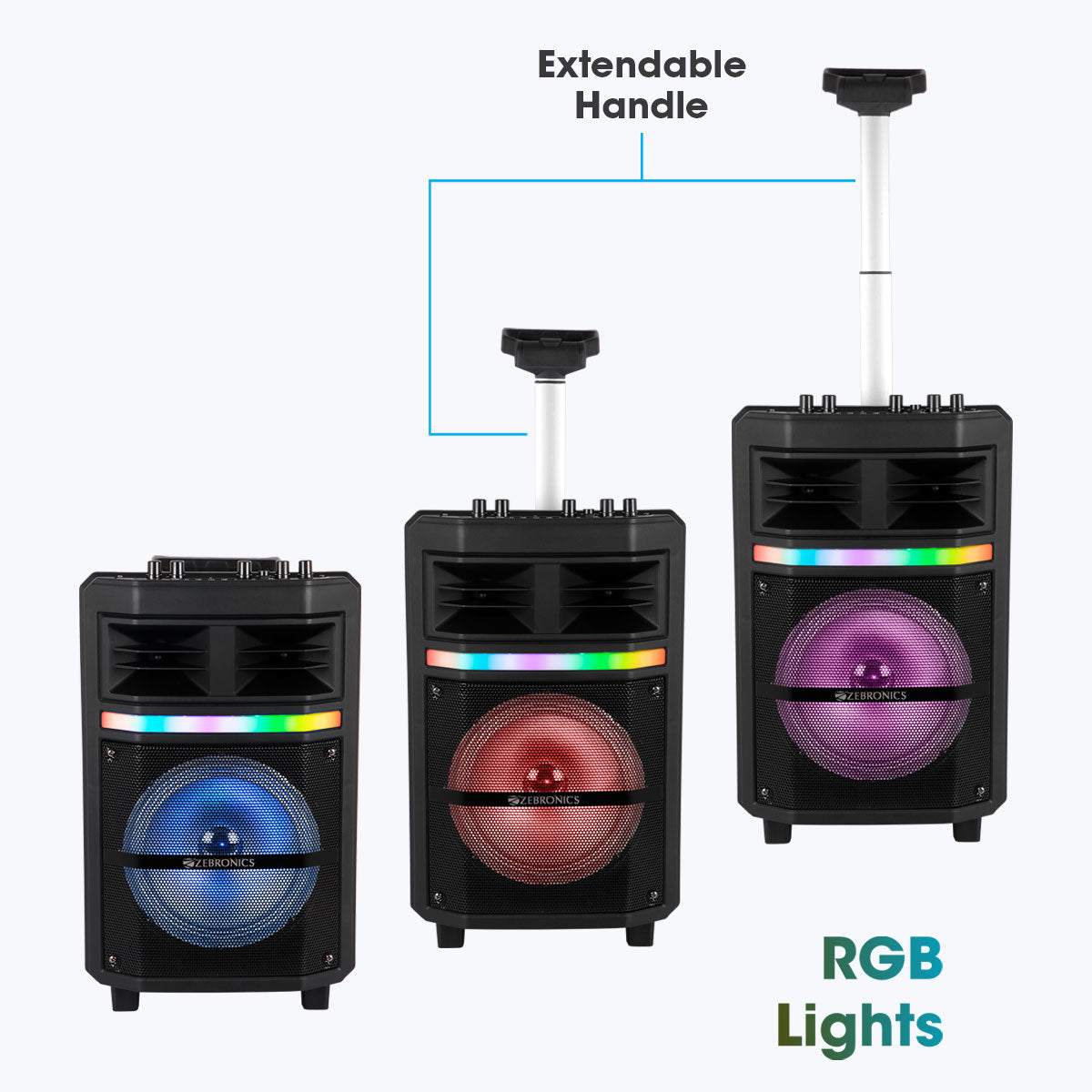 Zeb-Thump 200 - Portable trolley speaker -  Zebronics