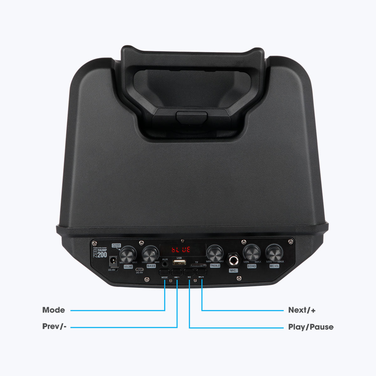 Zeb-Thump 200 - Portable trolley speaker - Zebronics