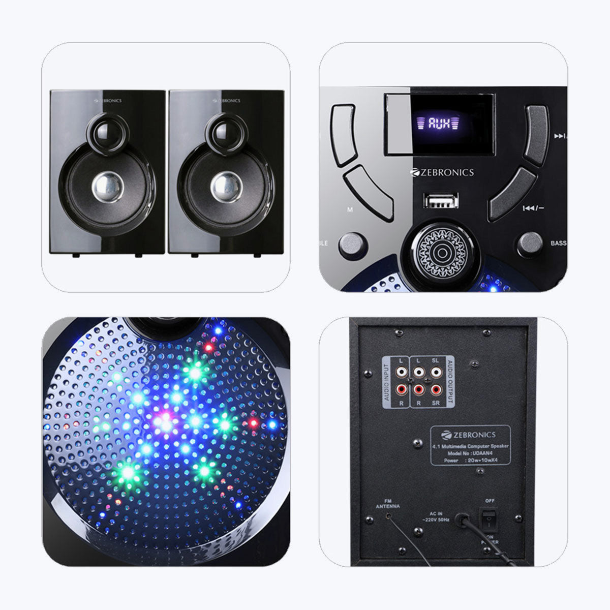 Zeb-Udaan 2 BTRUF - 2.1 Speaker - Zebronics