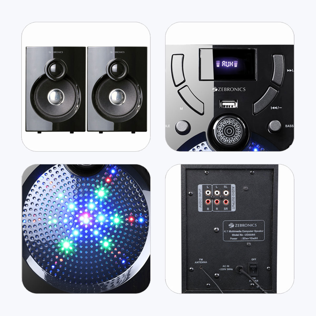 Zeb-Udaan 4 BTRUF - 4.1 Speaker - Zebronics