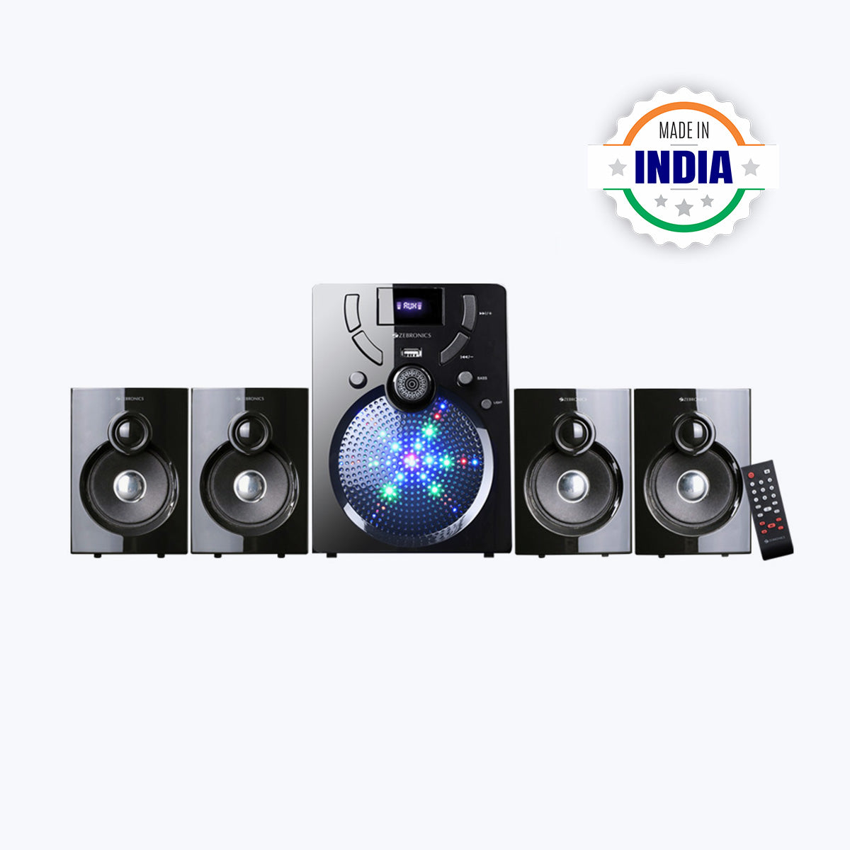 Zebronics Udaan BTRUF Speaker 60W, LED, Remote