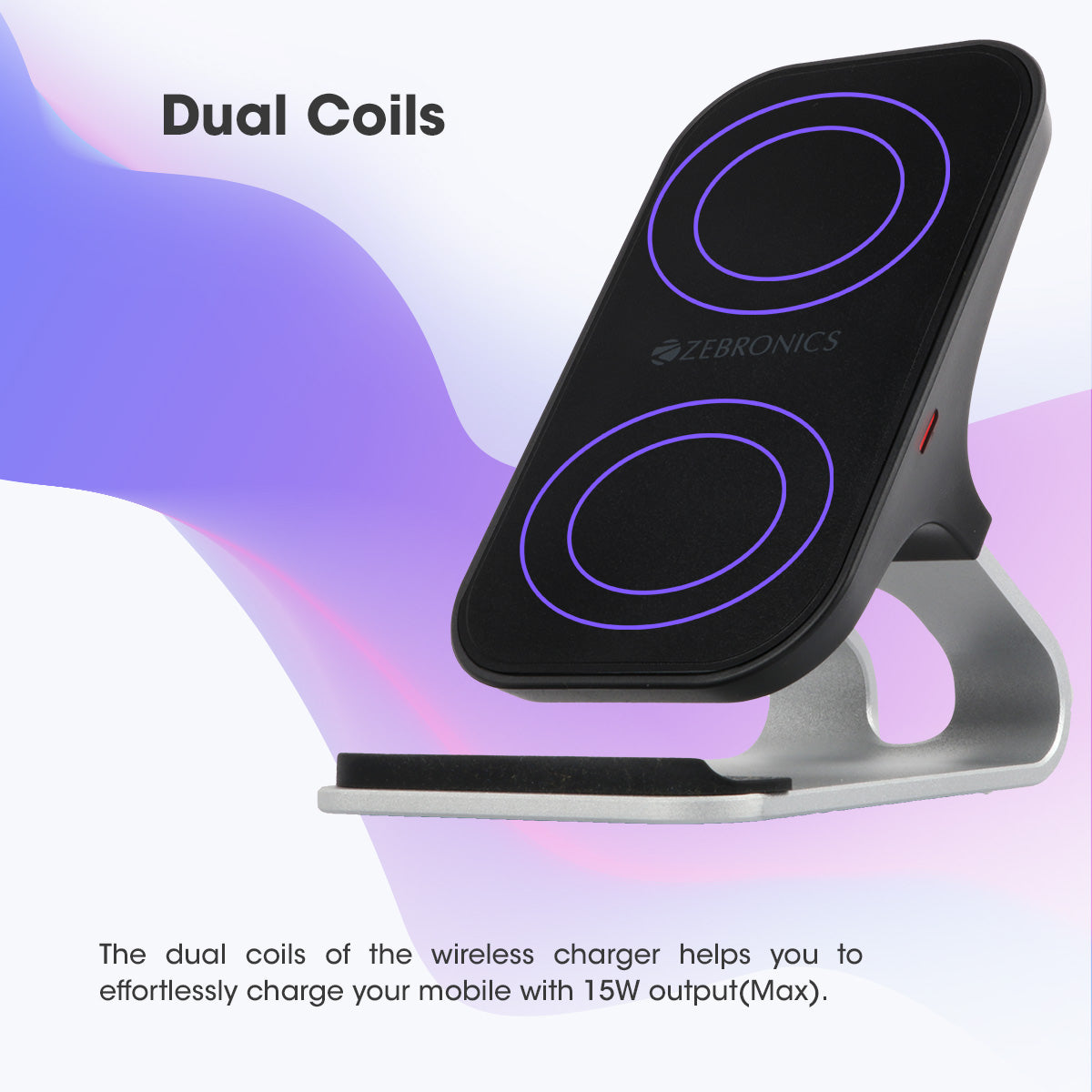 ZEB-WCS1500S - Wireless Charging Stand - Zebronics