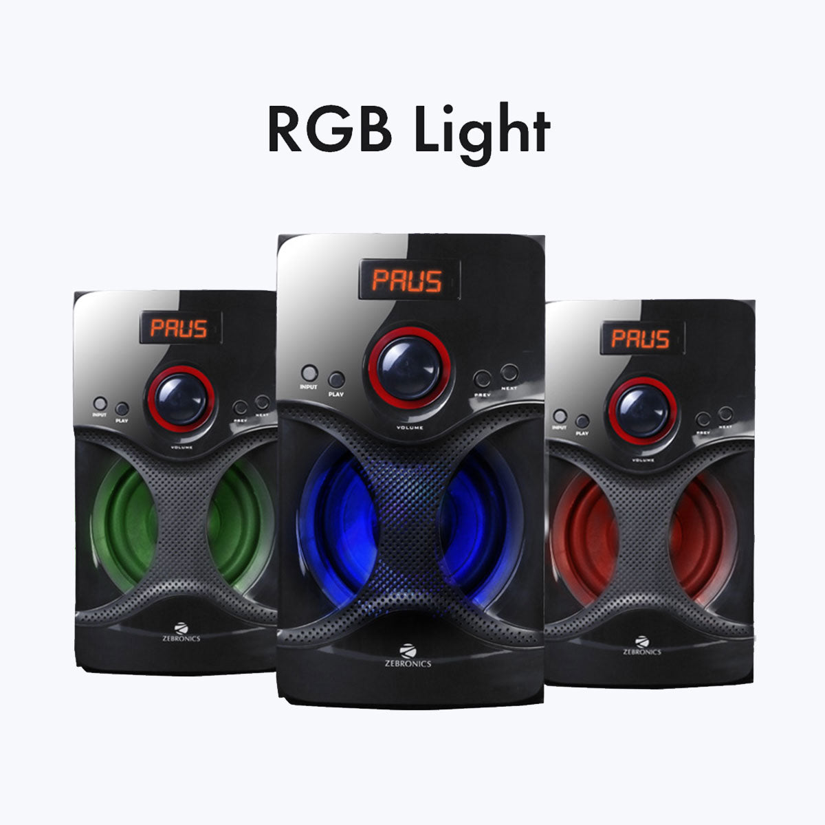 Zeb-BT4440RUCF - 4.1 Speaker - Zebronics - Subwoofer with RGB light