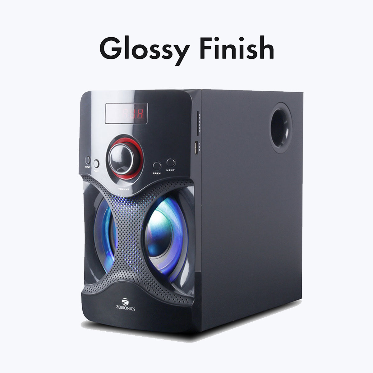 Zeb-BT4440RUCF - 4.1 Speaker - Zebronics - Subwoofer with glossy finish