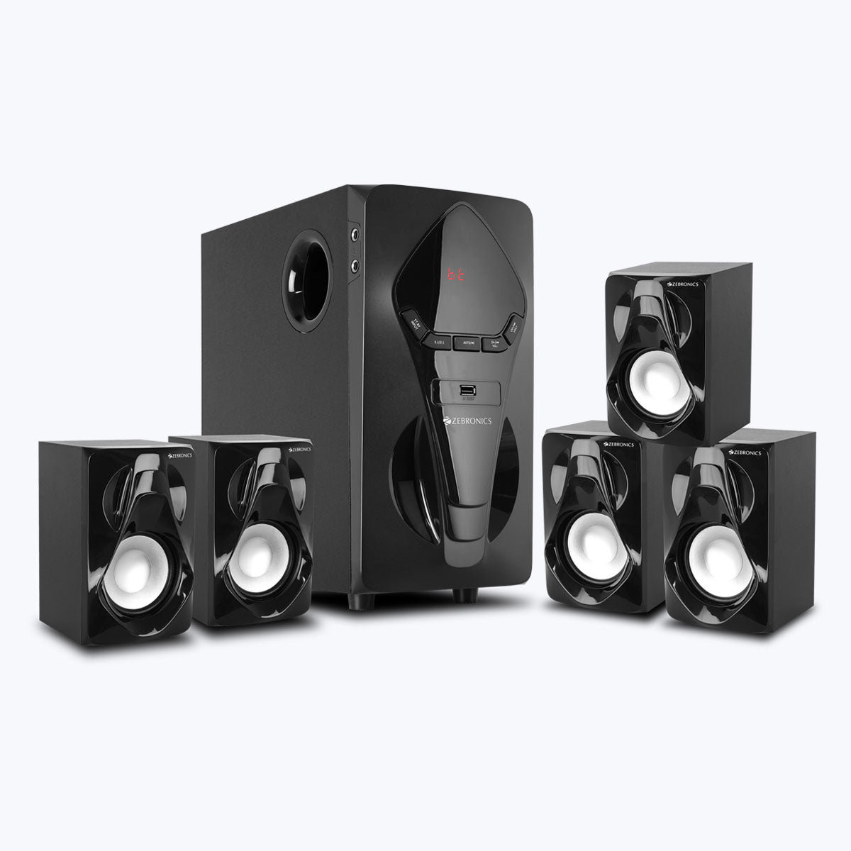 Zeb-BT7591RUCF - 5.1 Speakers - Zebronics - subwoofer with 5 satellites