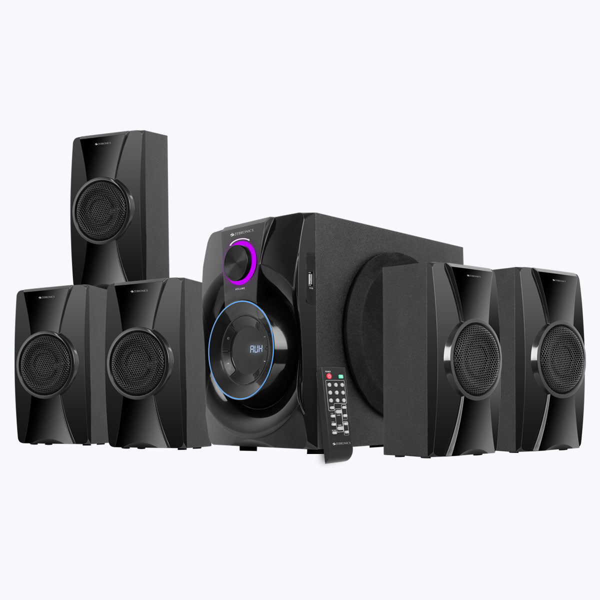Zeb-Basso 100 - Speakers - Zebronics - 1 subwoofer and 5 satellites and remote control