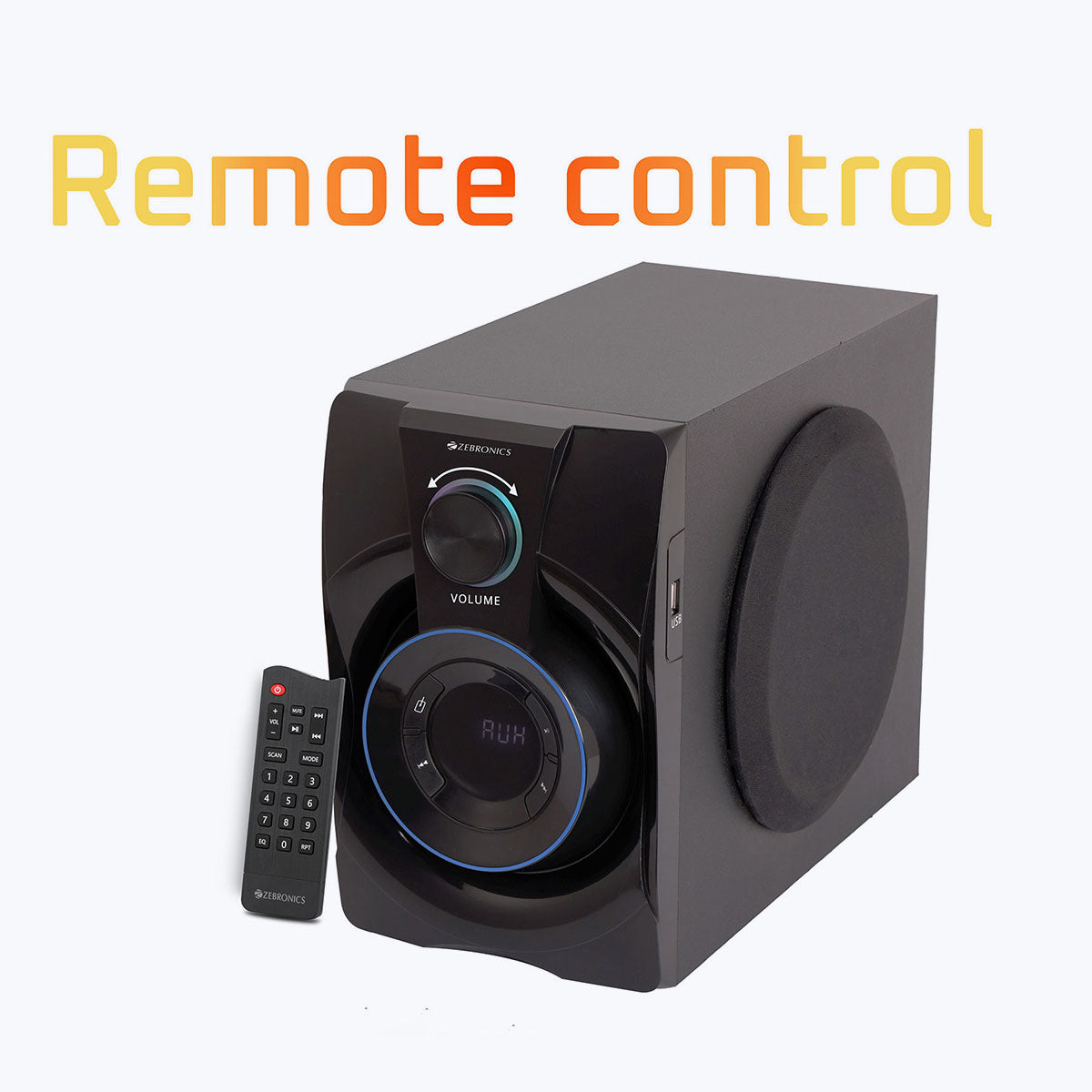 Zeb-Basso 100 - 4.1 speakers - Zebronics - Subwoofer with Remote Control