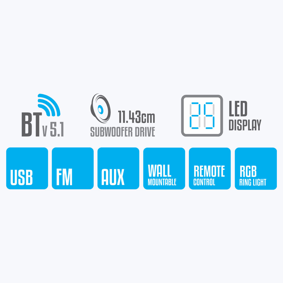Zeb-Basso 100 - 4.1 speakers - Zebronics - full feature list