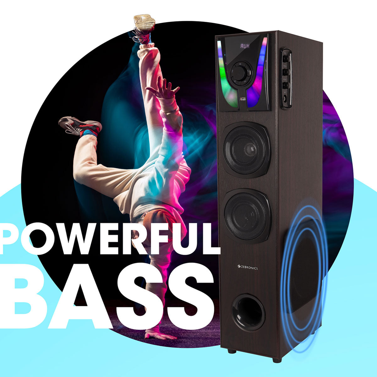 Zeb-Blasto - Tower Speaker - Zebronics - Powerful bass