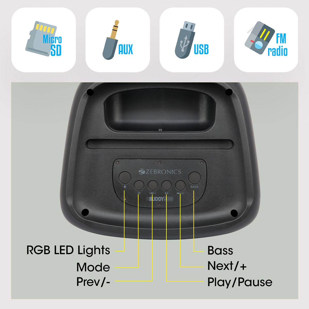 Zeb-Buddy 500 - Wireless speaker - Zebronics