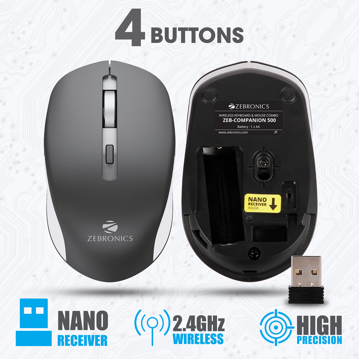 Zeb-Companion 500 - Keyboard and Mouse Combo - Zebronics