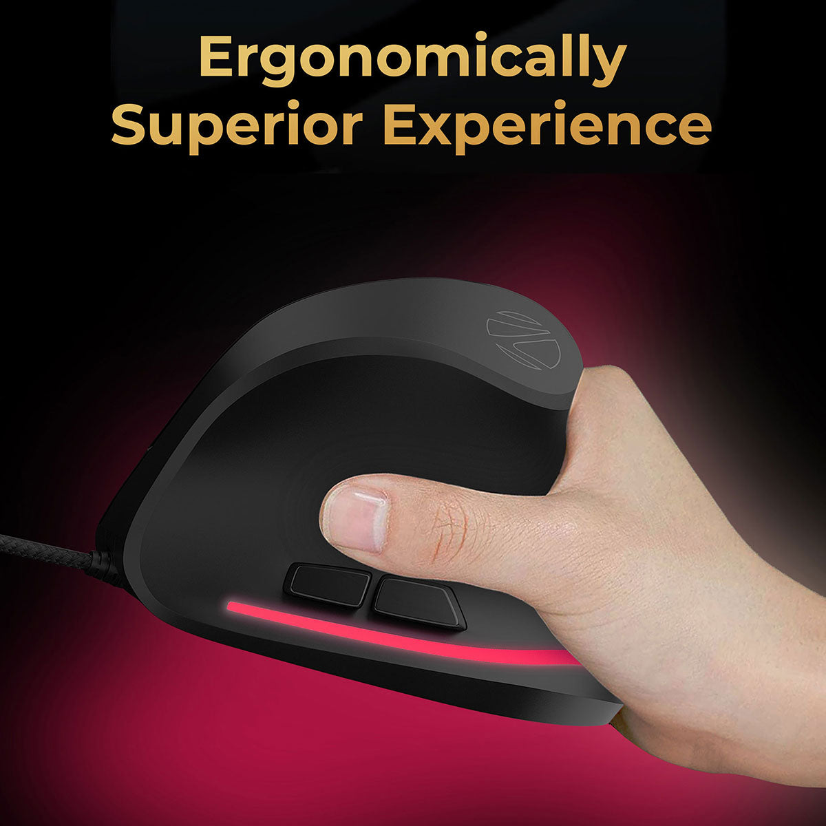 Zeb-Cozy - Premium gaming vertical mouse - Zebronics