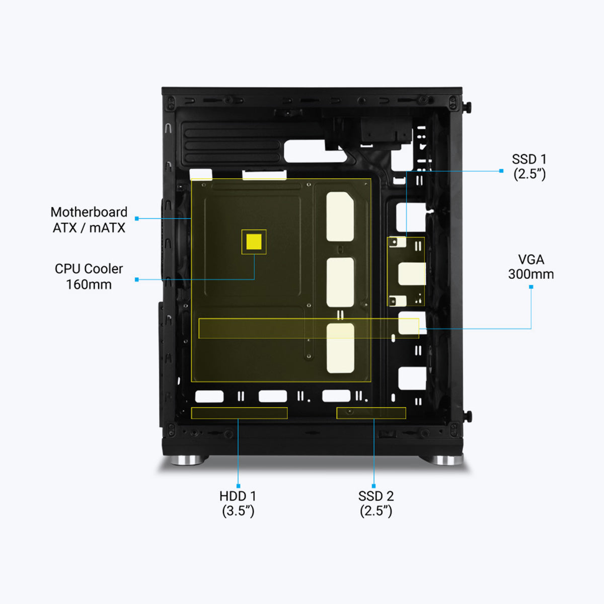 Zeb-Cronus - Premium Gaming Cabinet - Zebronics
