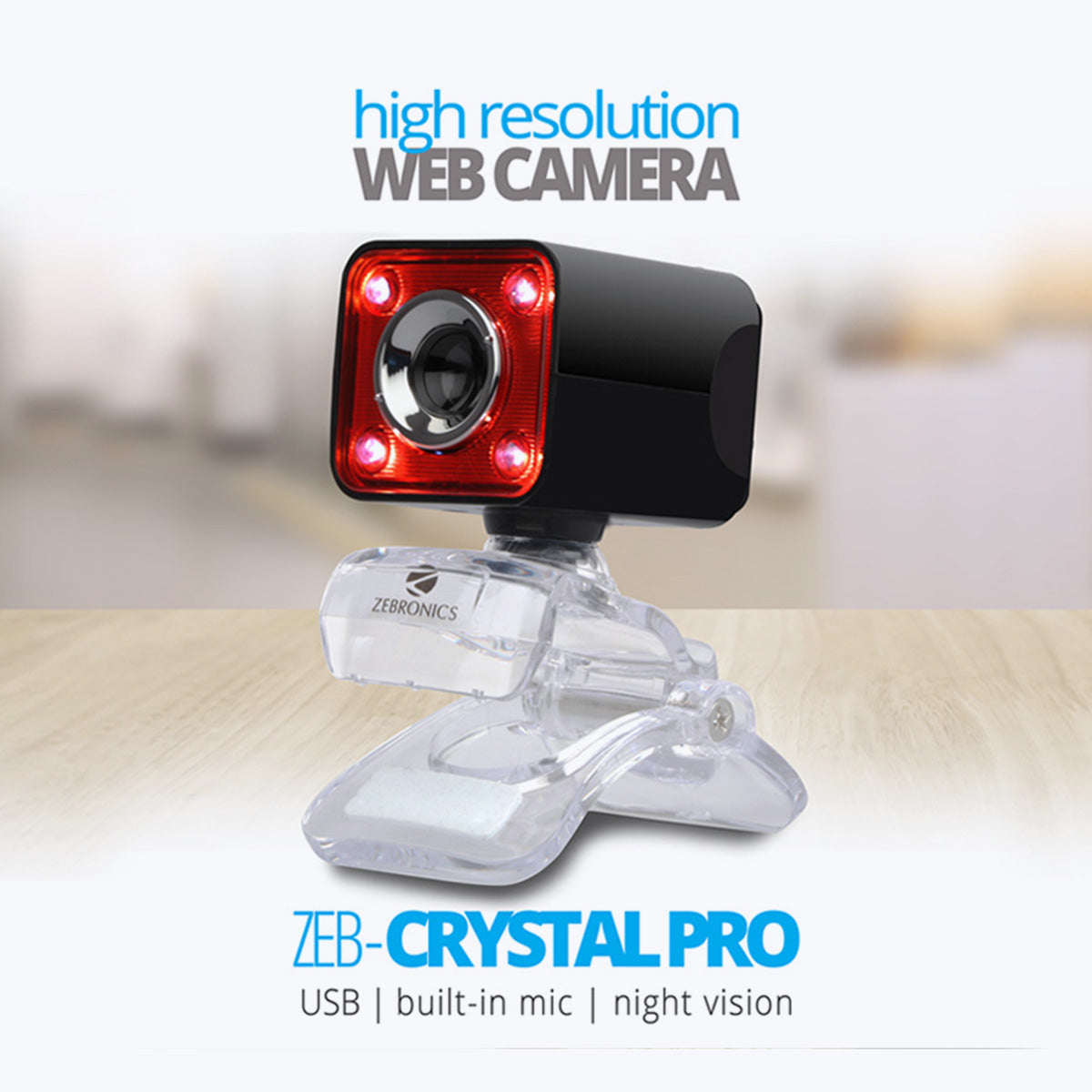 Zeb-Crystal Pro - Webcamera - Zebronics