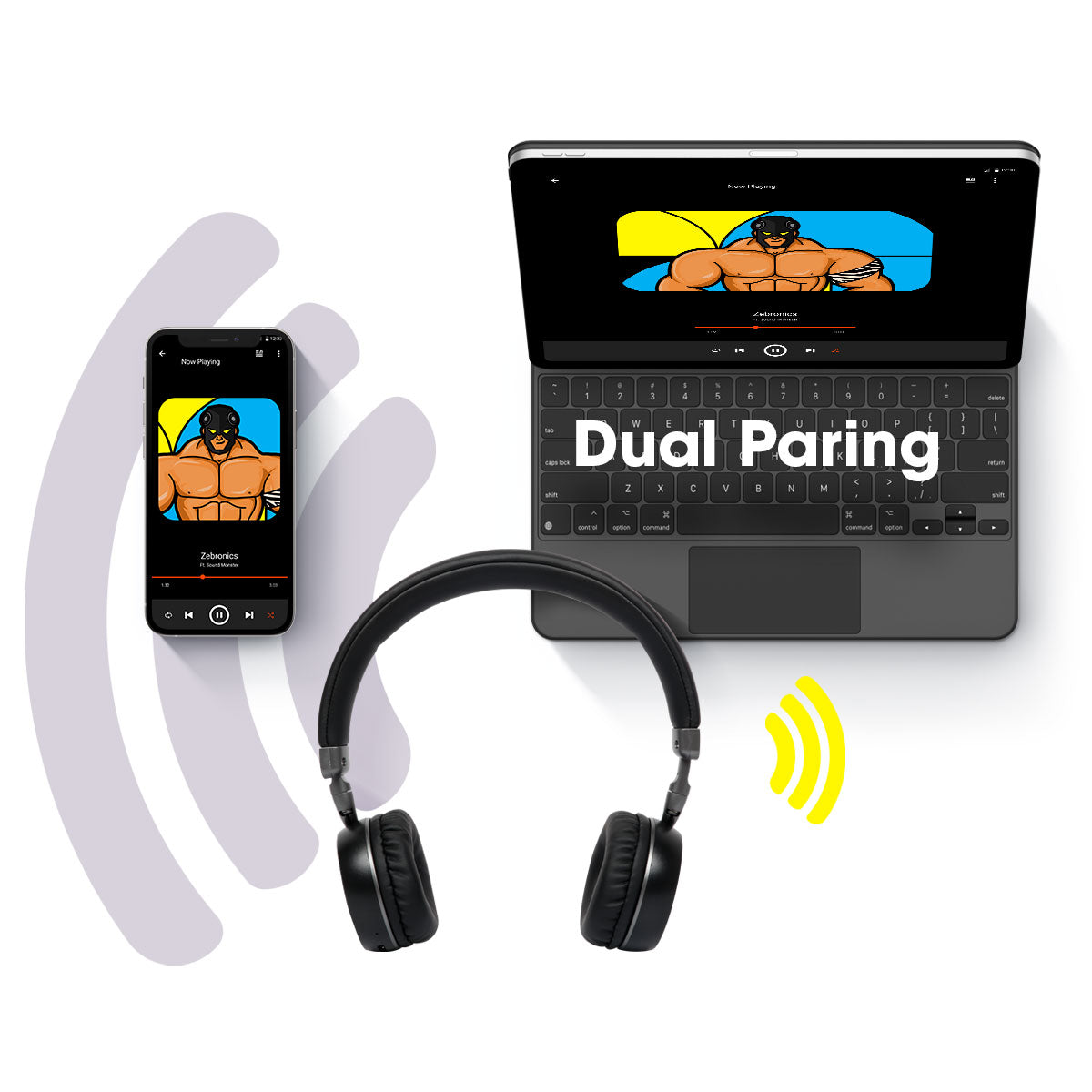 Zeb-Duke 2 - Wireless Headphone - Zebronics