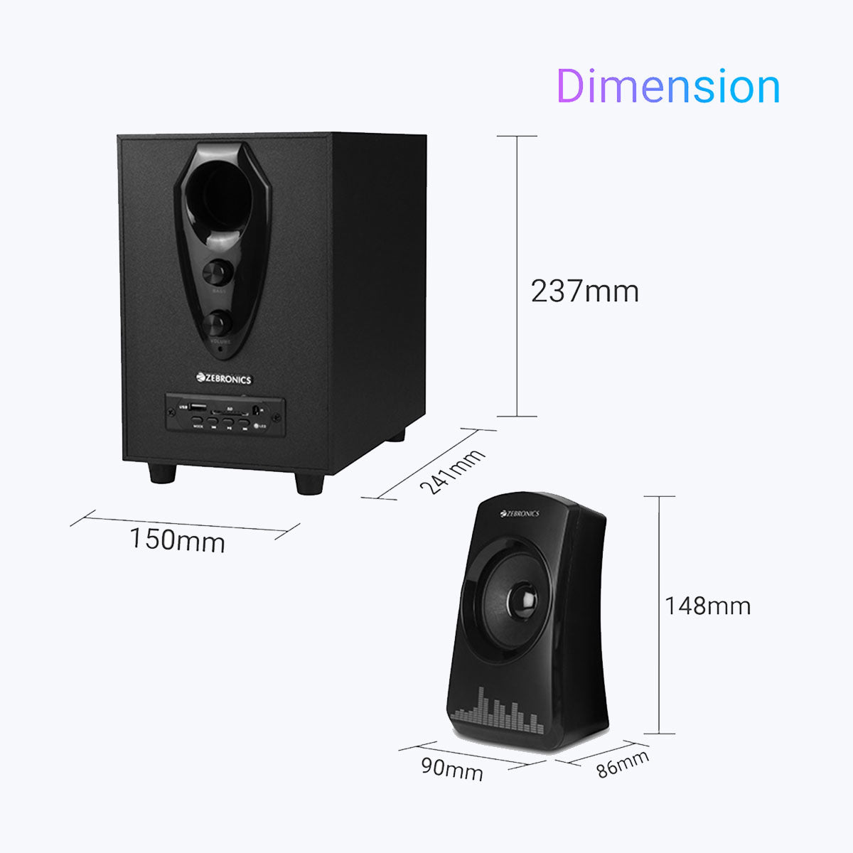 Zeb-Feel 4 BTRUCF - 4.1 Speaker - Zebronics