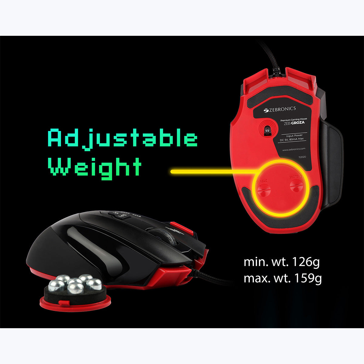 Zeb-Groza - Premium Gaming Mouse - Zebronics