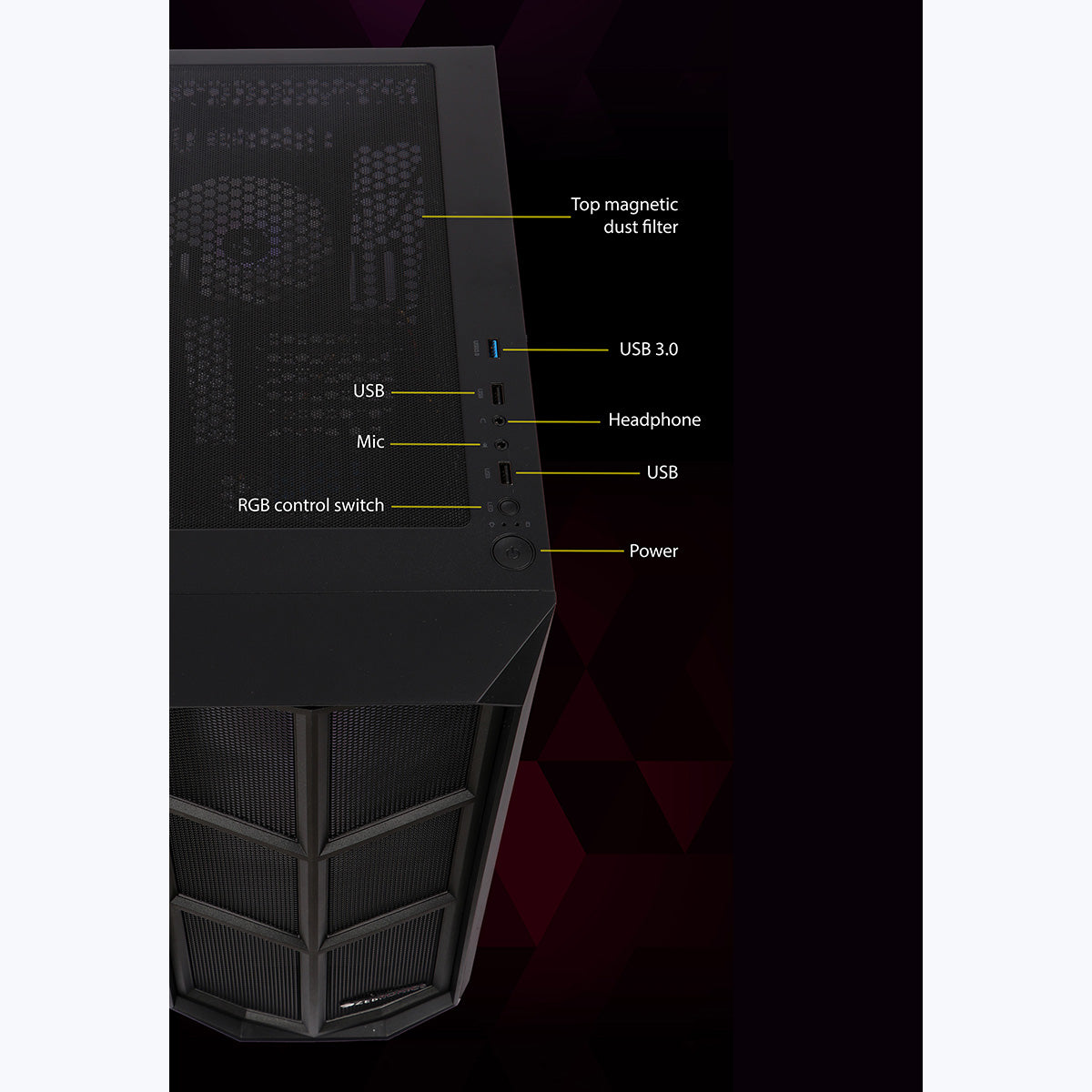 Zeb-Ironside (ZEB-872B) - Premium Gaming Cabinets - Zebronics