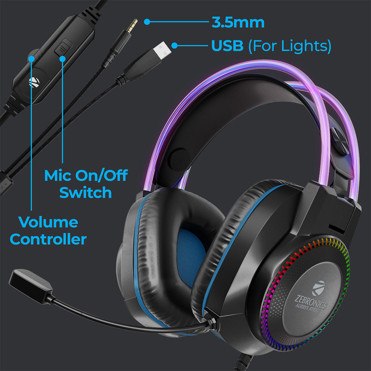 Zeb-Jet Pro - Gaming Headphone - Zebronics