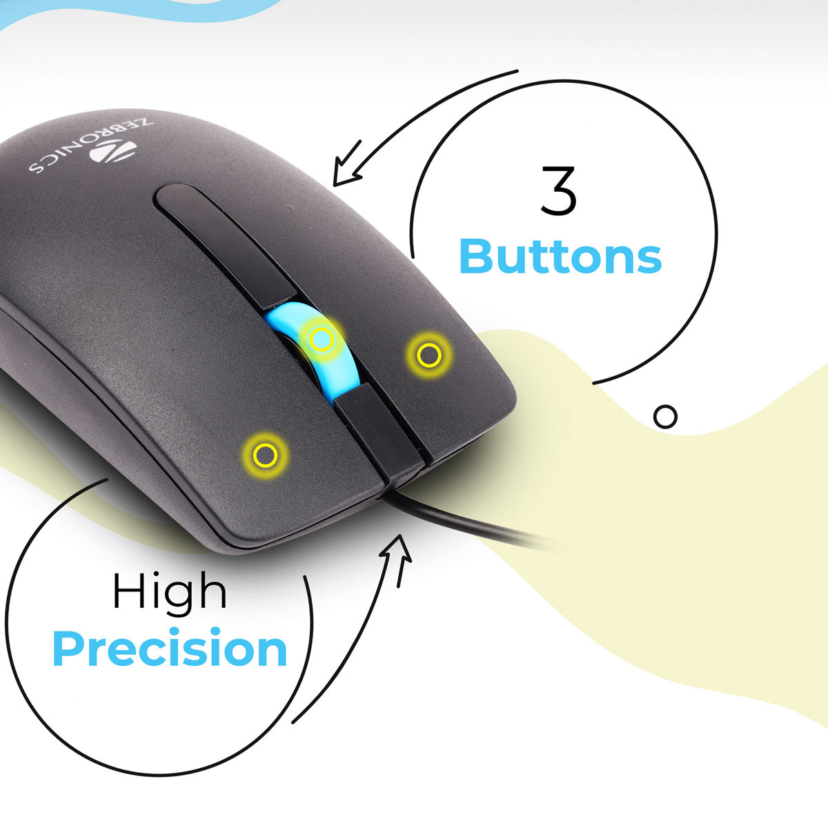 Zeb-Juggle- USB Optical Mouse - Zebronics