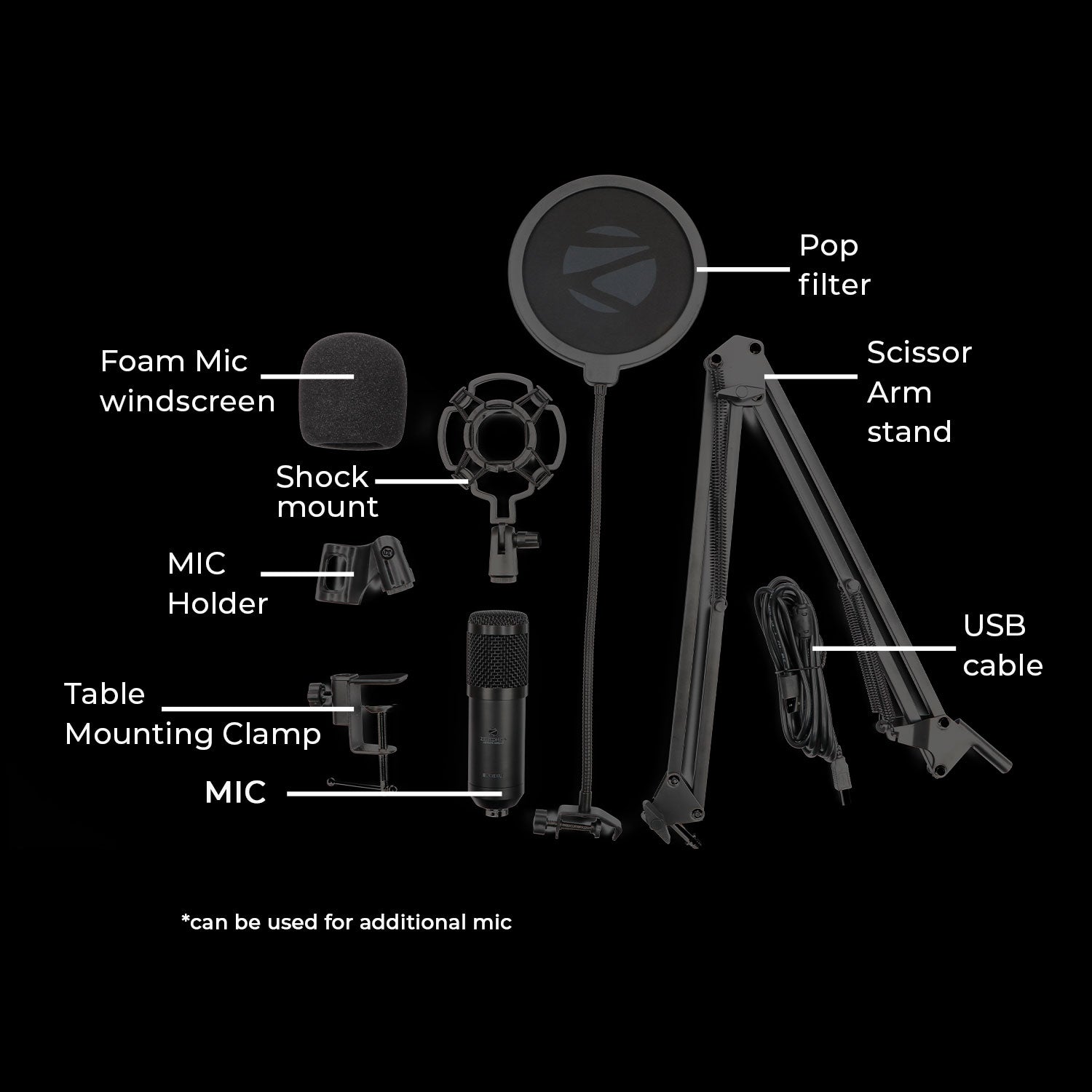 Zeb-Lucid Pro - Premium Micrphone - Zebronics