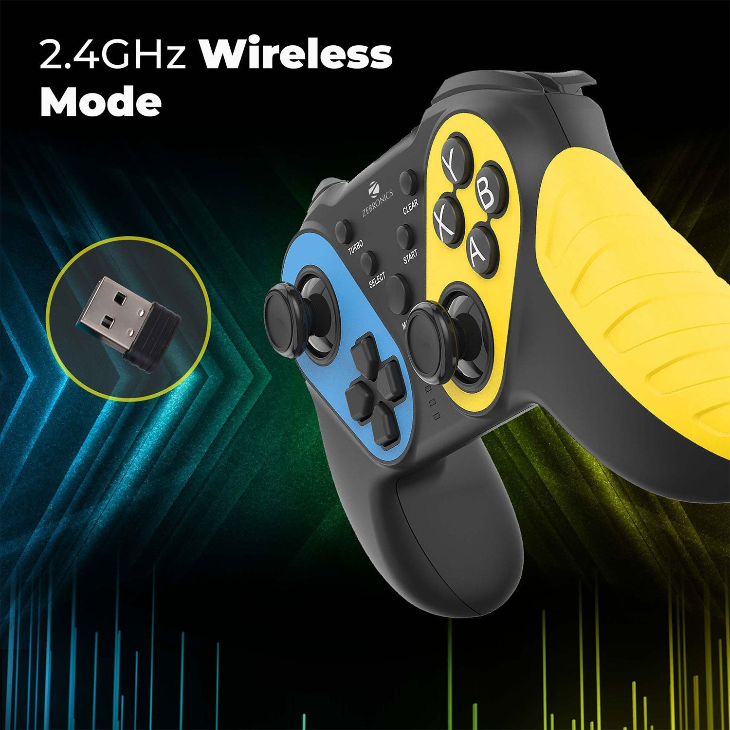 Zeb-Max Play -  Wirelless Gamepad - Zebronics