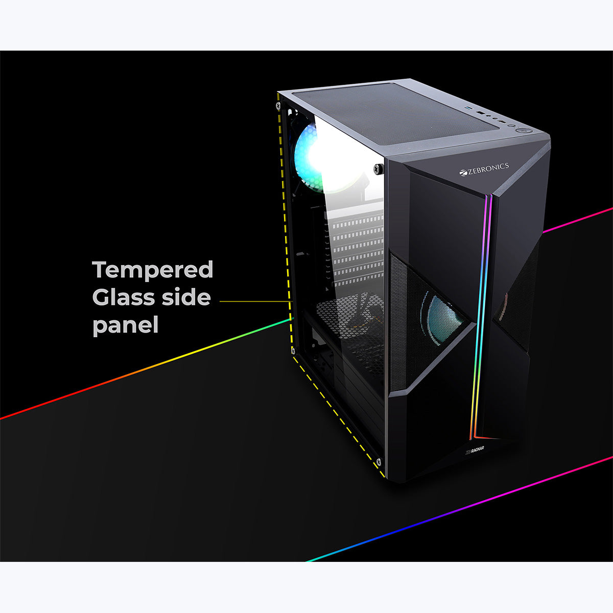 Zeb-Ragnar (ZEB-871B) - Premium Gaming Cabinets - Zebronics