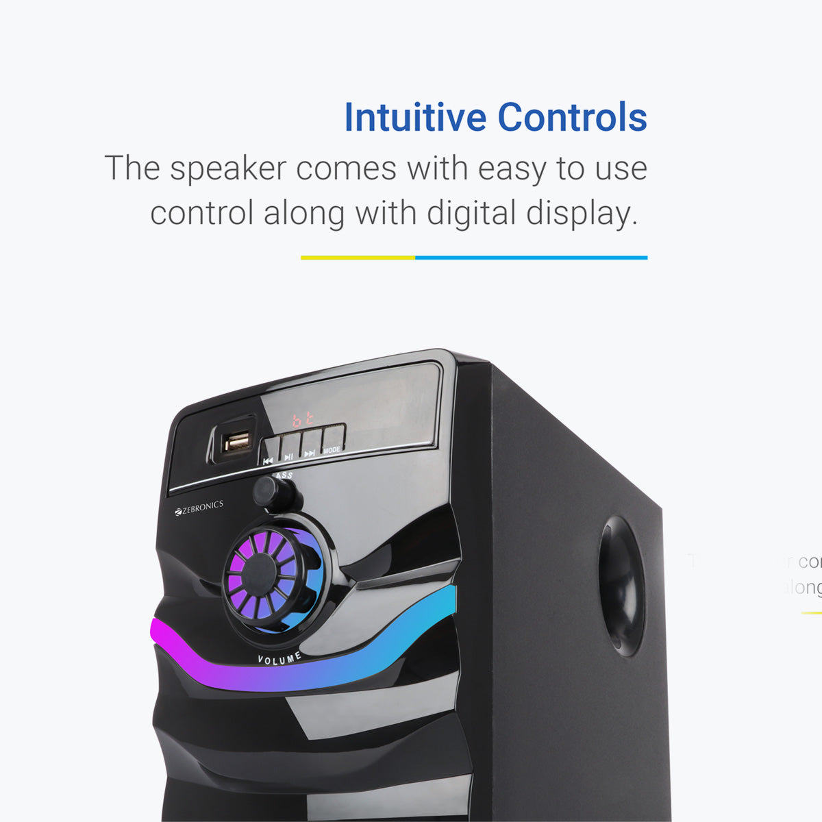 Zeb-Rainbow - 4.1 Speaker - Zebronics - intuitive controls