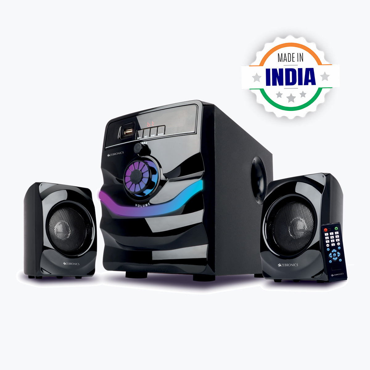 Zebronics Rainbow Speaker 50W, RGB lights, BT1