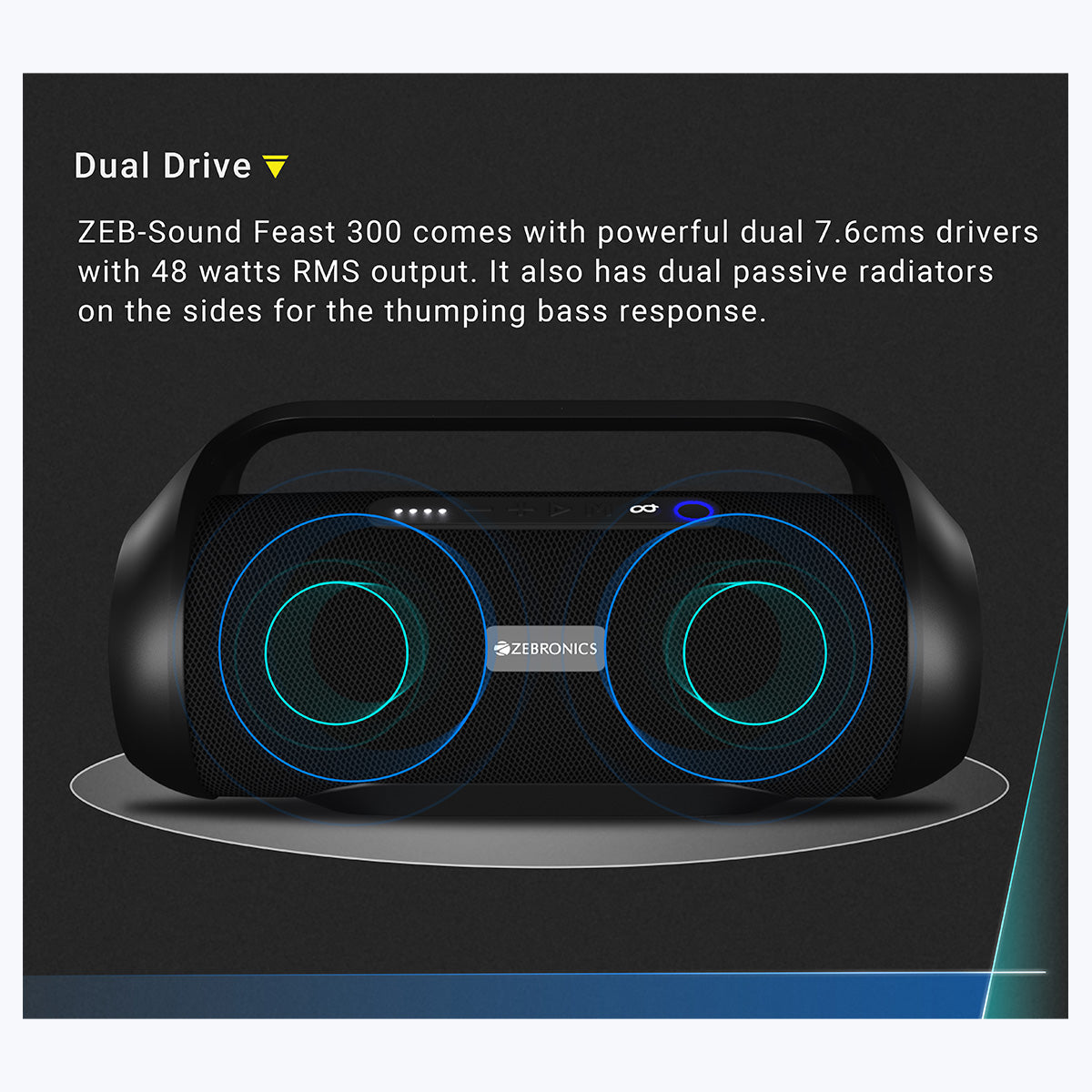 Zeb-Sound Feast 300 - Wireless Speaker - Zebronics