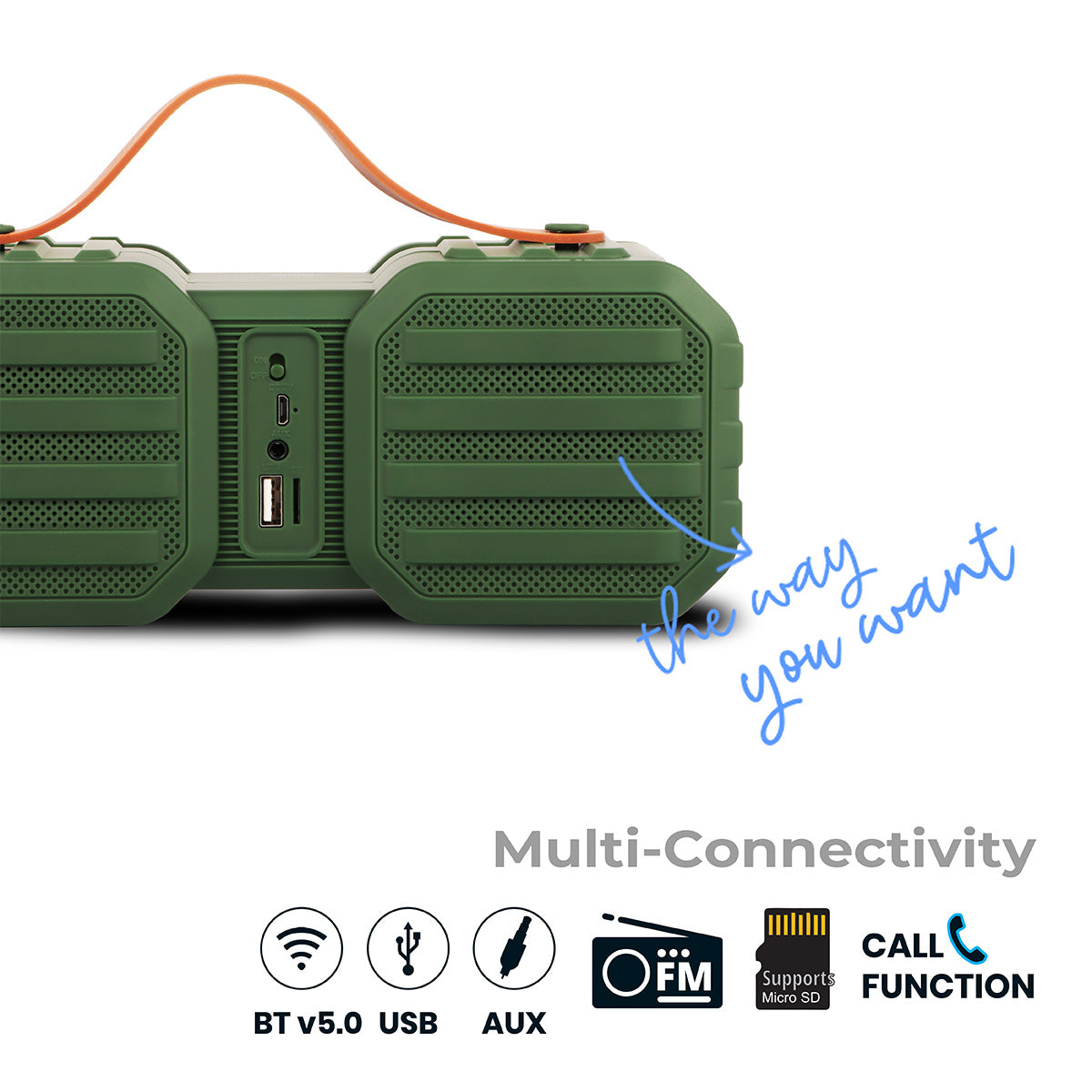 Zeb-Sound Feast 50 - Wireless Speaker - Zebronics - Green - Multiconnectivity