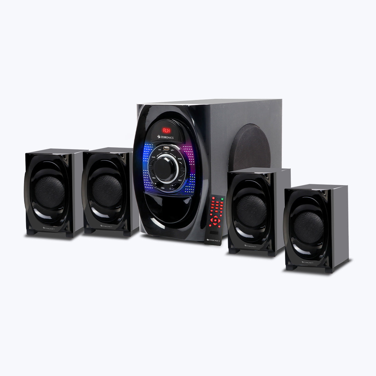 Zeb-Spark - 4.1 speaker - Zebronics - Subwoofer with 4 Satellites and Remote