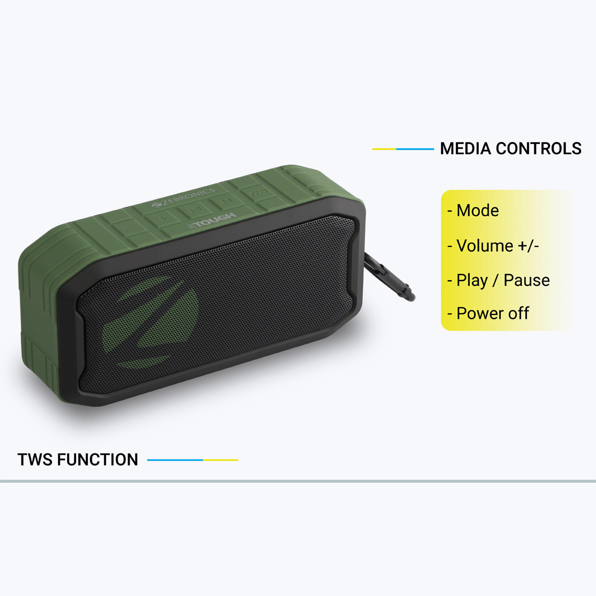 Zeb-Tough - Wireless Speaker - Zebronics